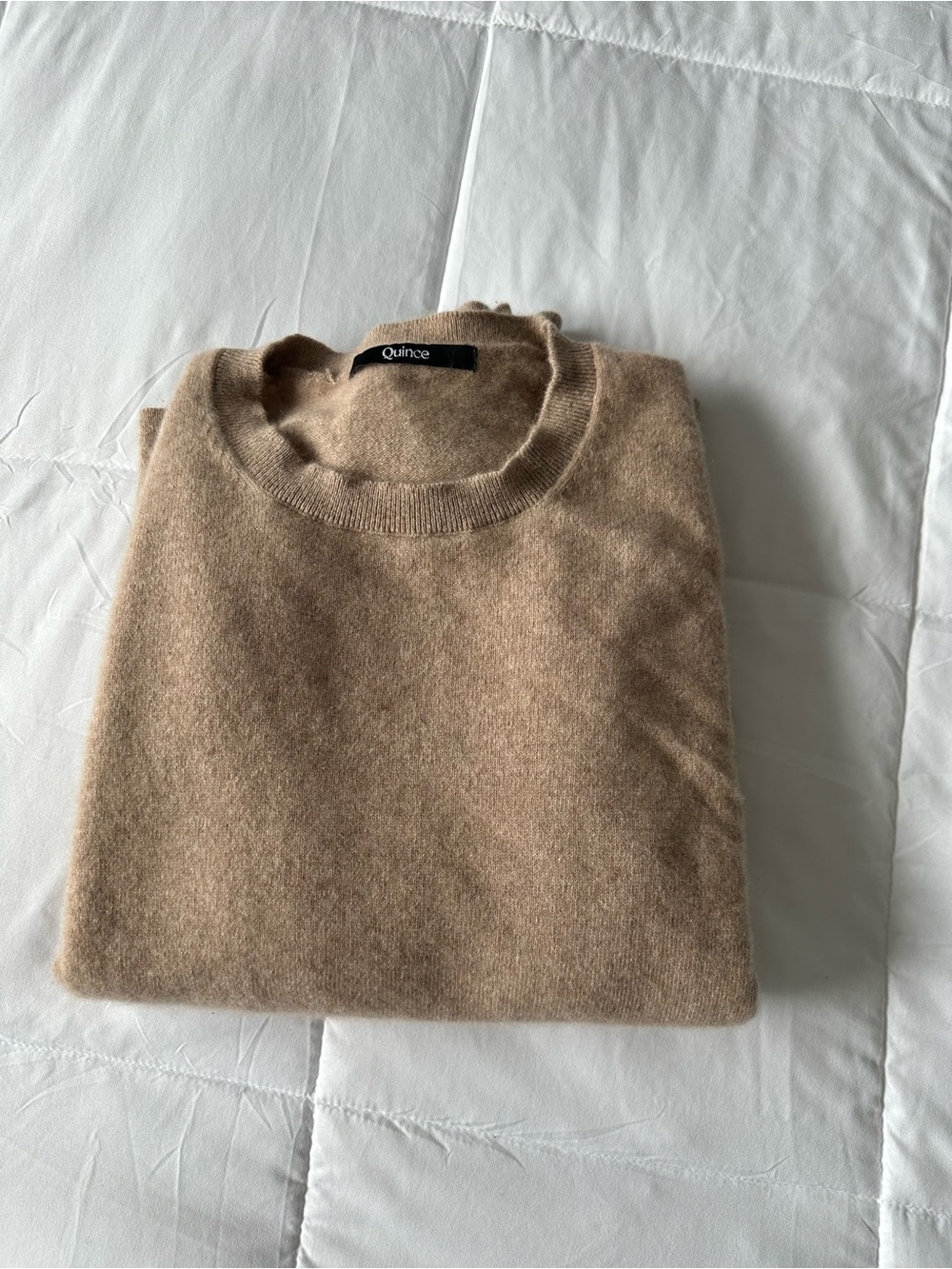 Quince Women’s Crewneck Sweater in Camel - 100% Cashmere
